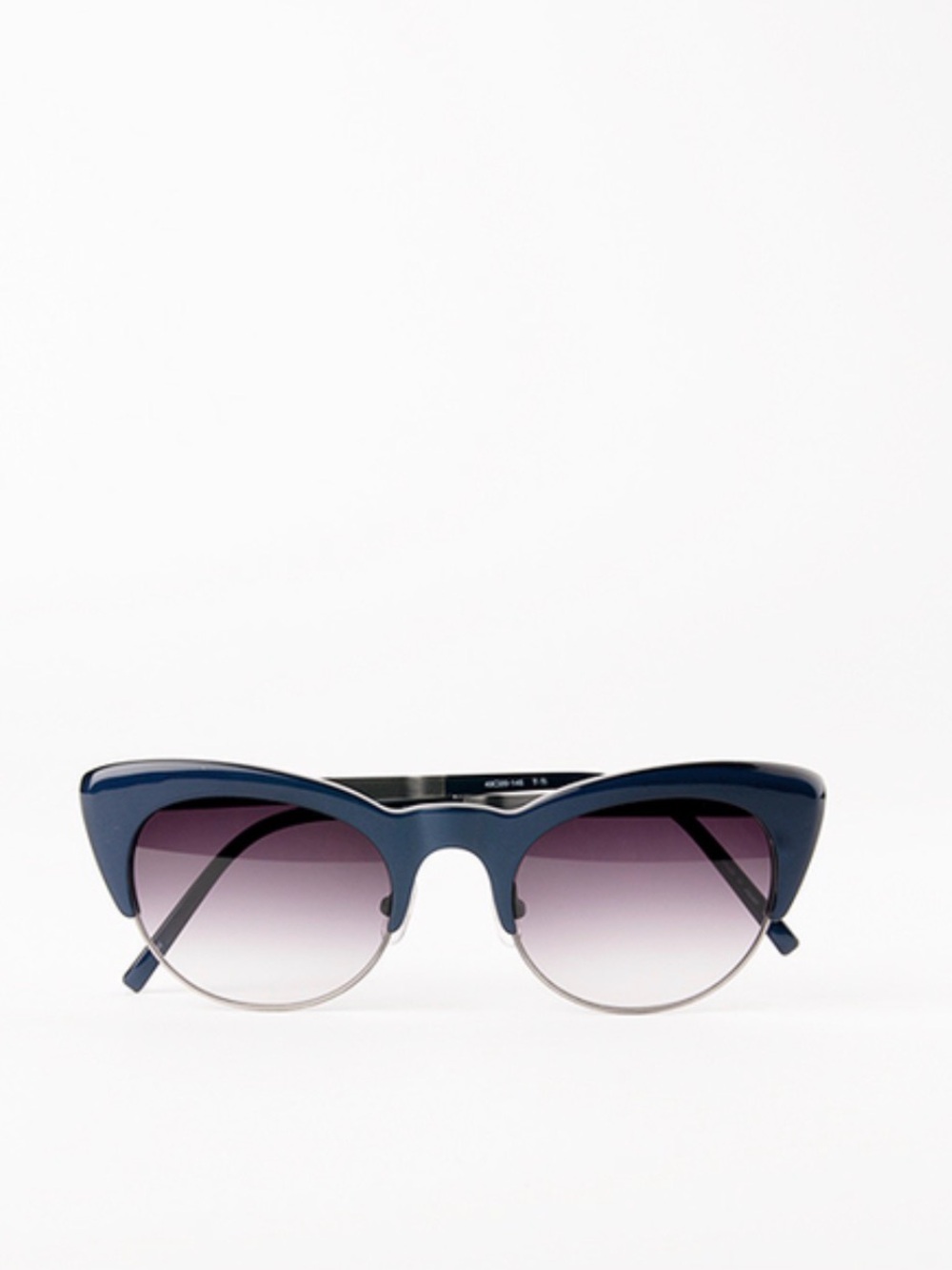 Matsuda M2018 Shiny Navy Titanium Cat-Eye Sunglasses